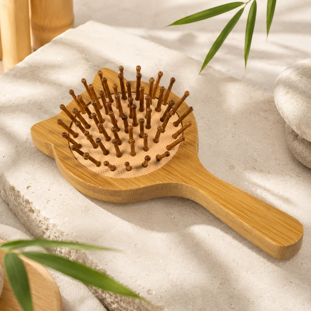 Bamboo Kids Hair Brush Kitten Shaped