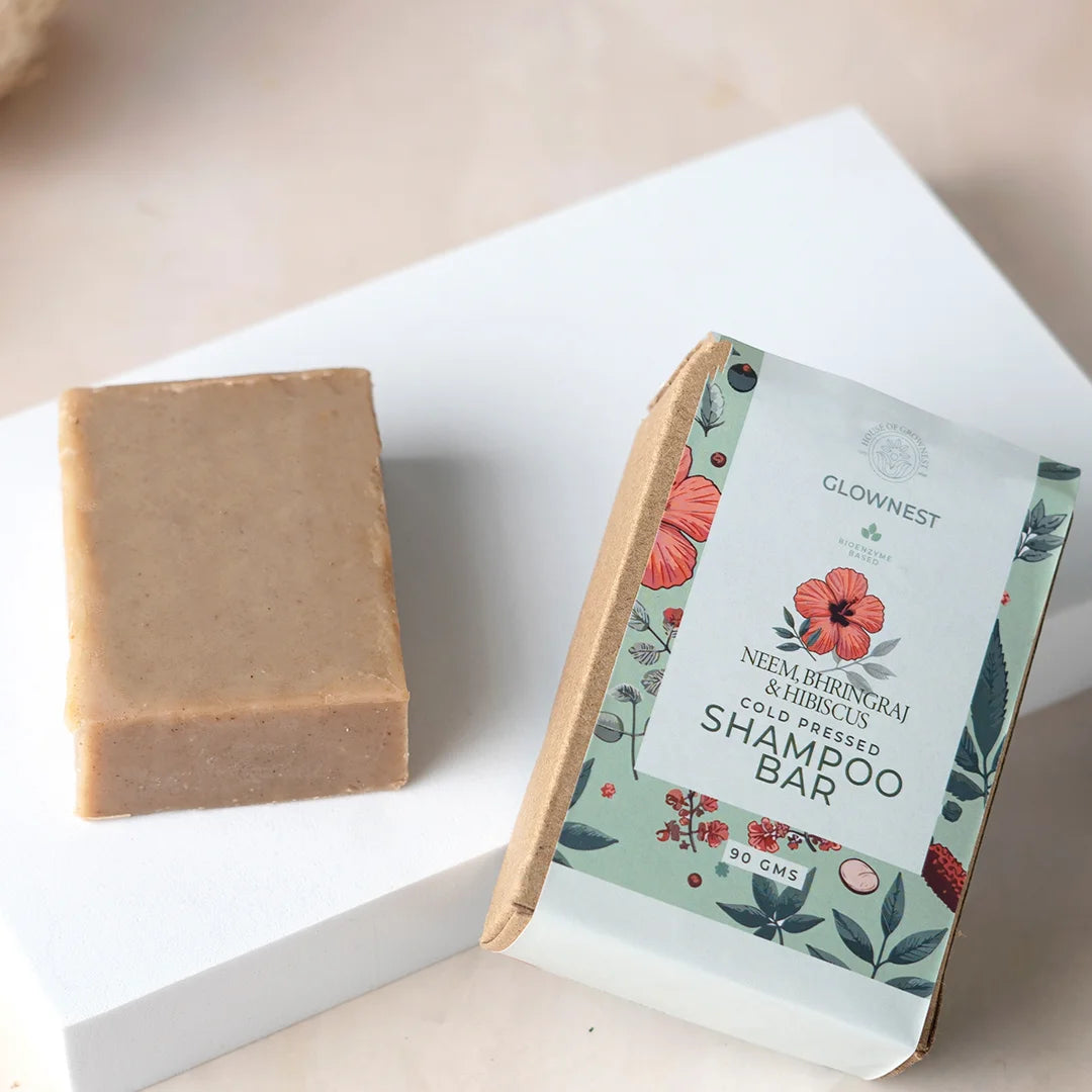 Cold Pressed Shampoo Bar- Neem, Bhringaraj & Hibiscus