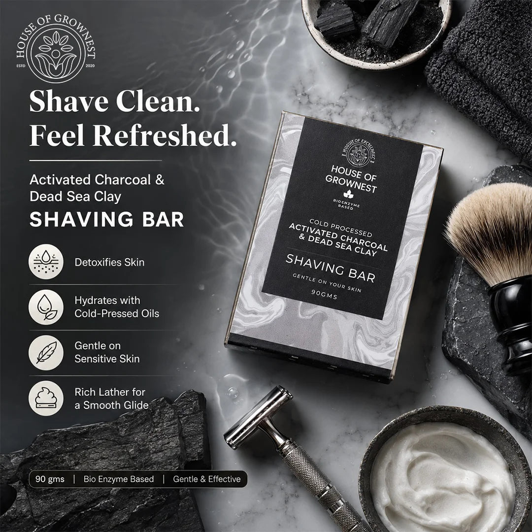 Activated Charcoal and Dead Sea Clay Shaving Bar