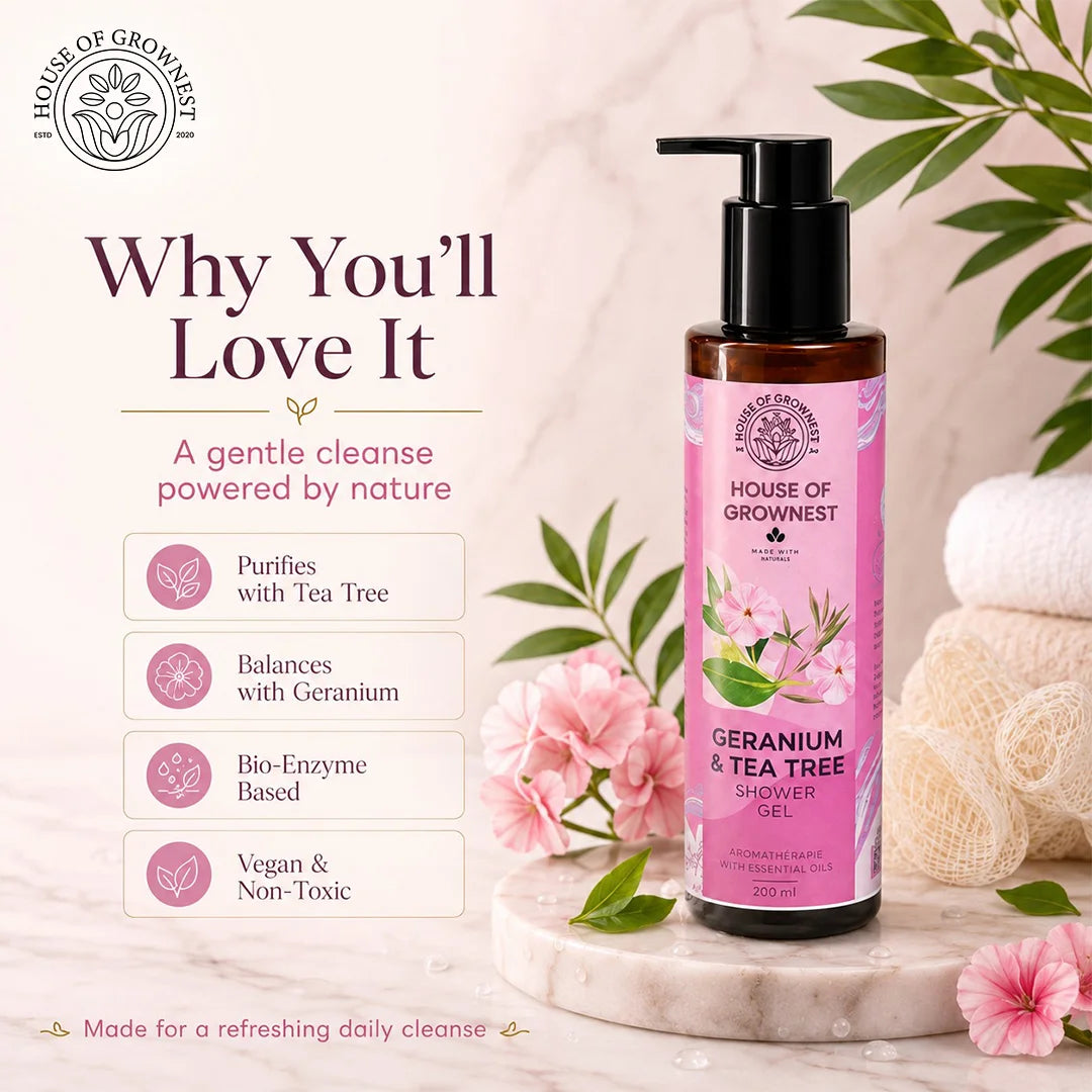 Geranium & Tea Tree Shower Gel