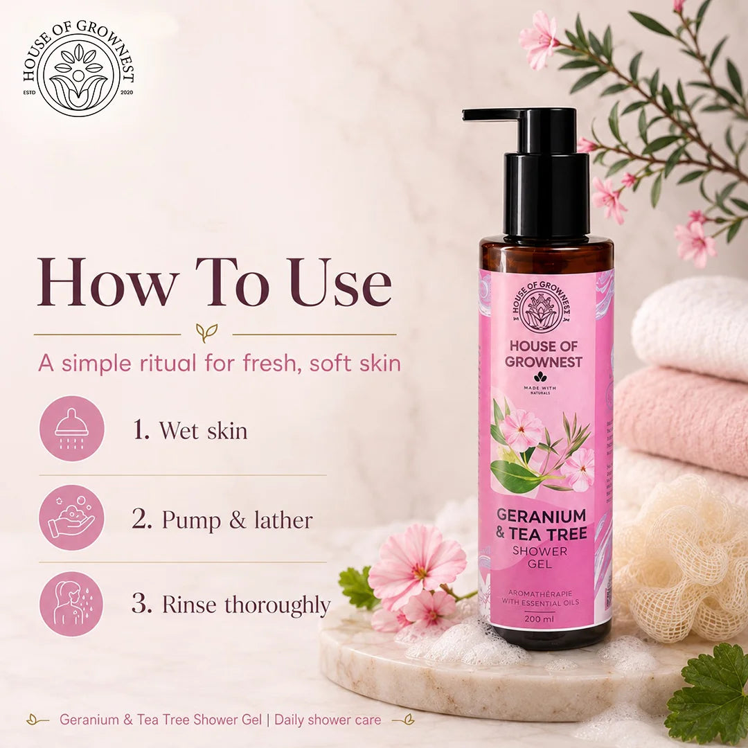 Geranium & Tea Tree Shower Gel