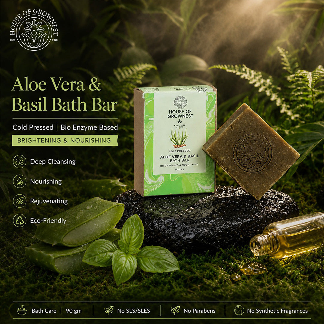 Aloe vera & Basil Bath Bar
