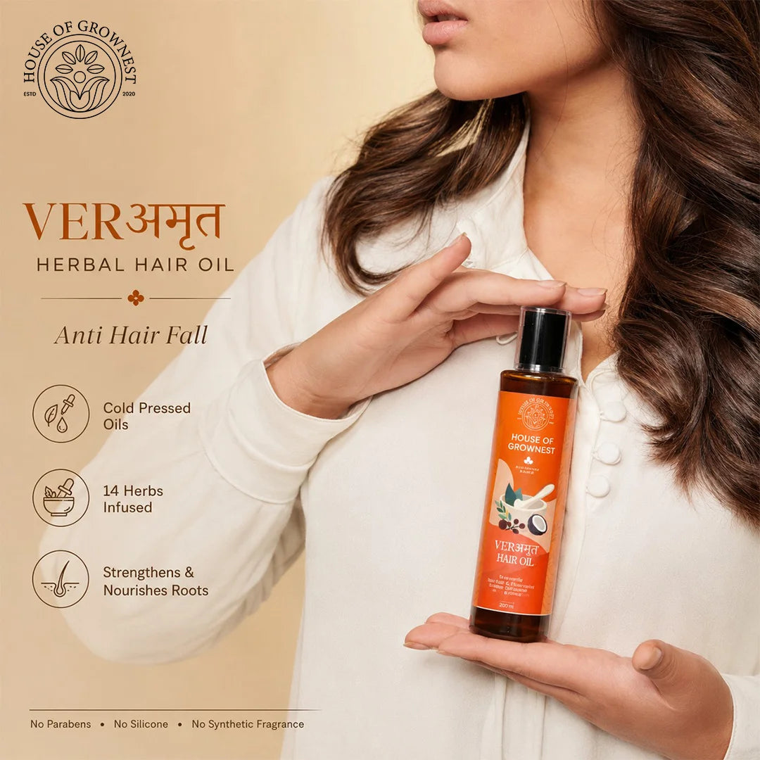 "VERअमृत" Herbal Hair Oil- Anti Hair Fall