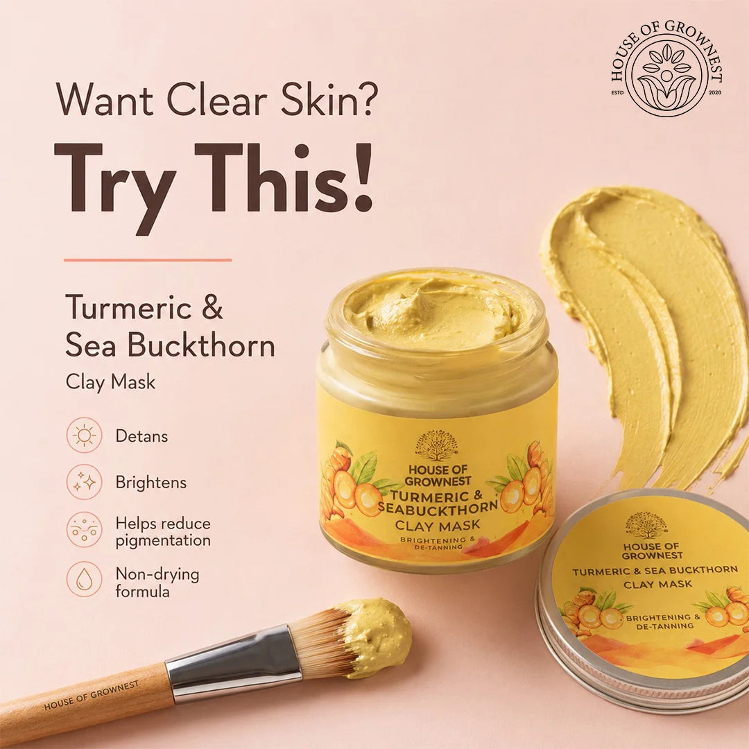 "KASतूरी" Turmeric & Sea Buckthorn Clay Mask