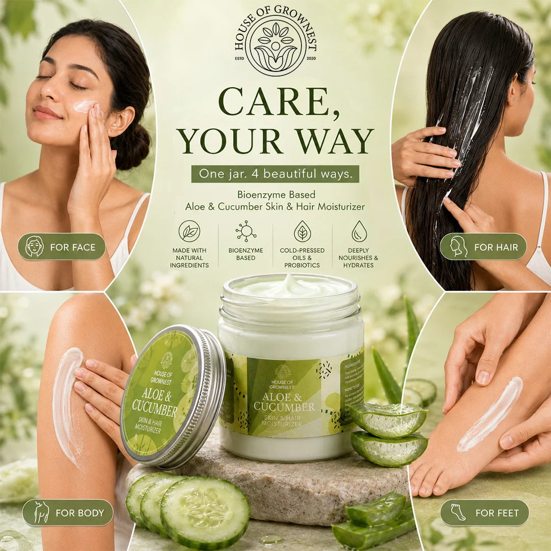 Aloe vera & Cucumber- Skin & Hair Moisturizer
