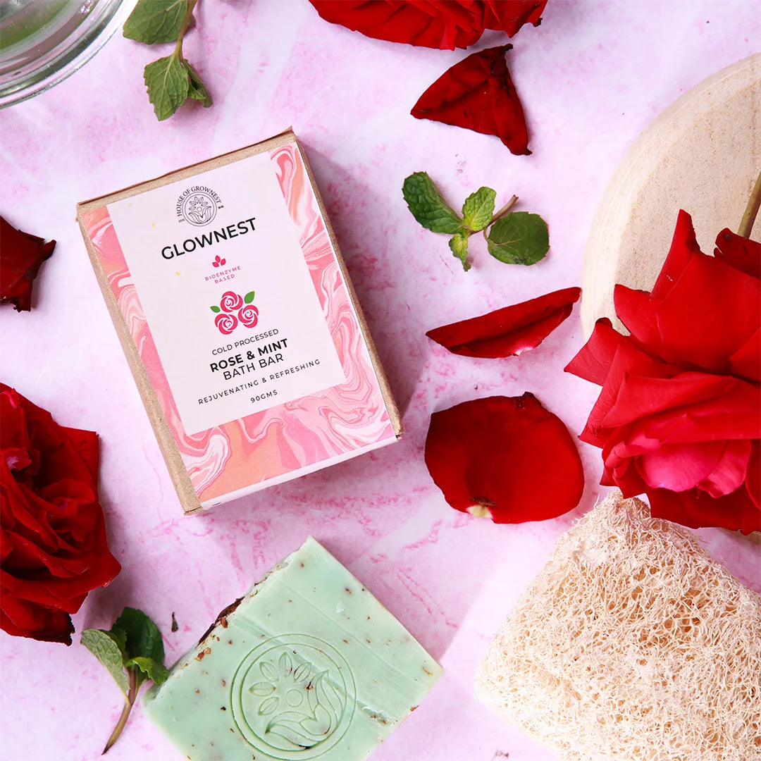 Bioenzyme Based Cold Pressed- Rose & Mint Bath Bar