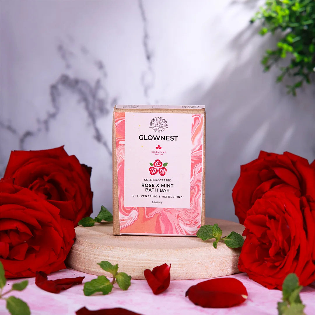 Bioenzyme Based Cold Pressed- Rose & Mint Bath Bar