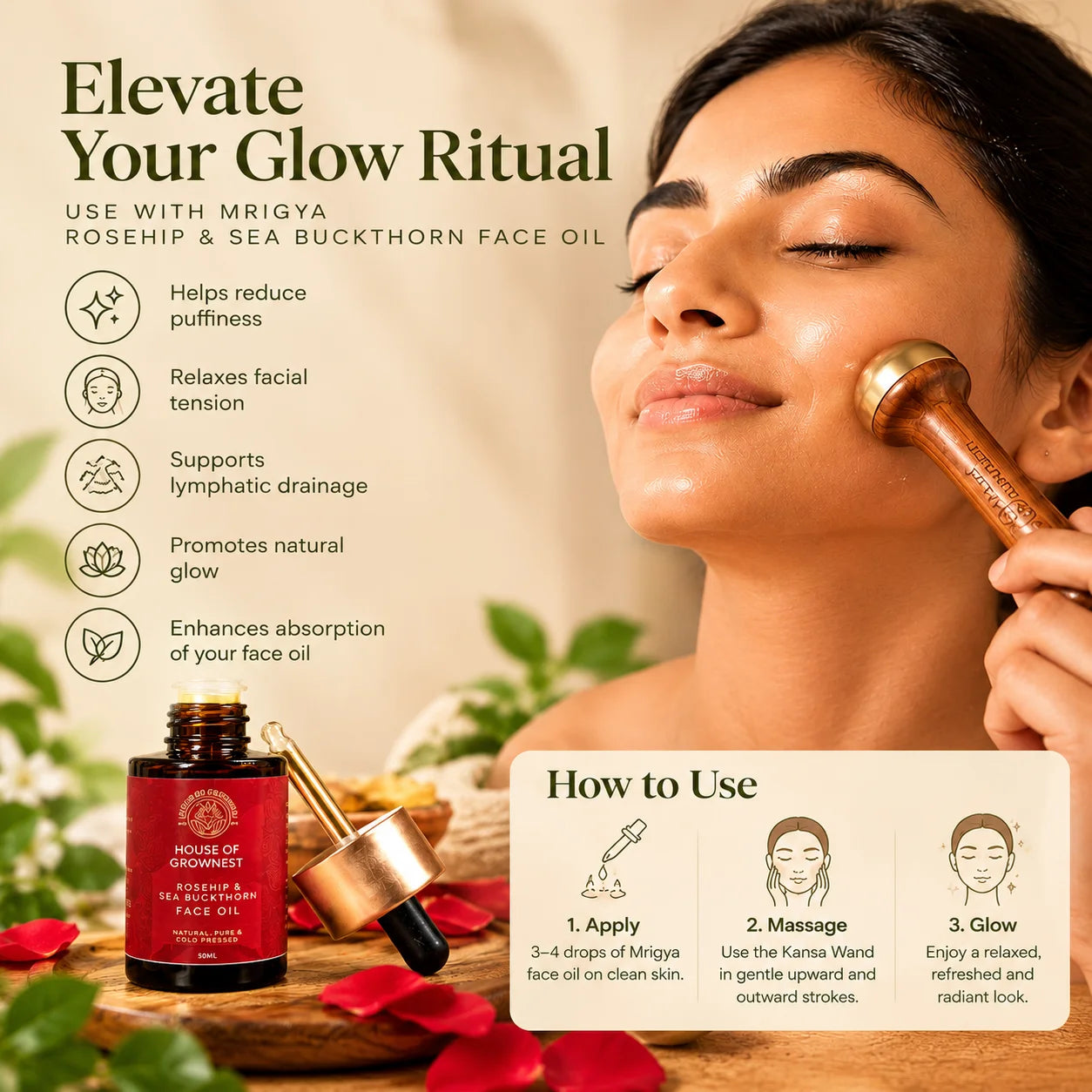 House of Grownest Kansa Facial Wand